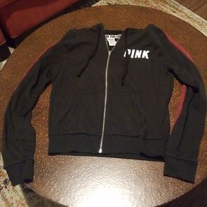 Victoria Secret Pink Full Zip Hoodie Black M